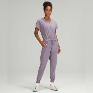 Lululemon Stretch Travel Woven Jumpsuit Dusky Lavender